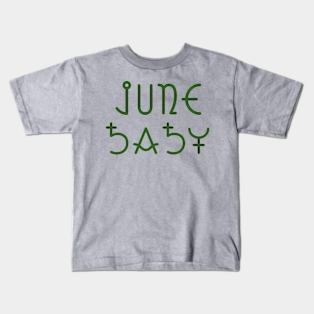 Month of June Kids T-Shirt by Zodiac Syndicate